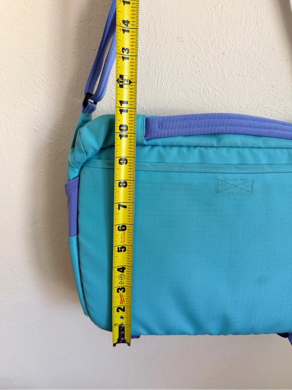 Patagonia Messenger Bag 15L Teal Purple Laptop Crossbody Bag